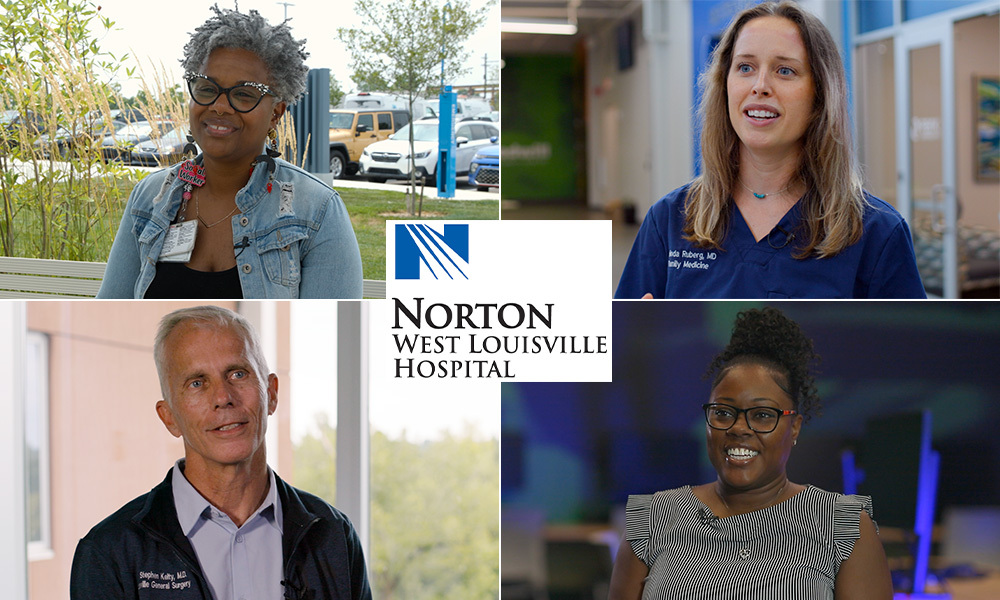 Norton West Louisville Hospital Employees are shown discussing the new facility